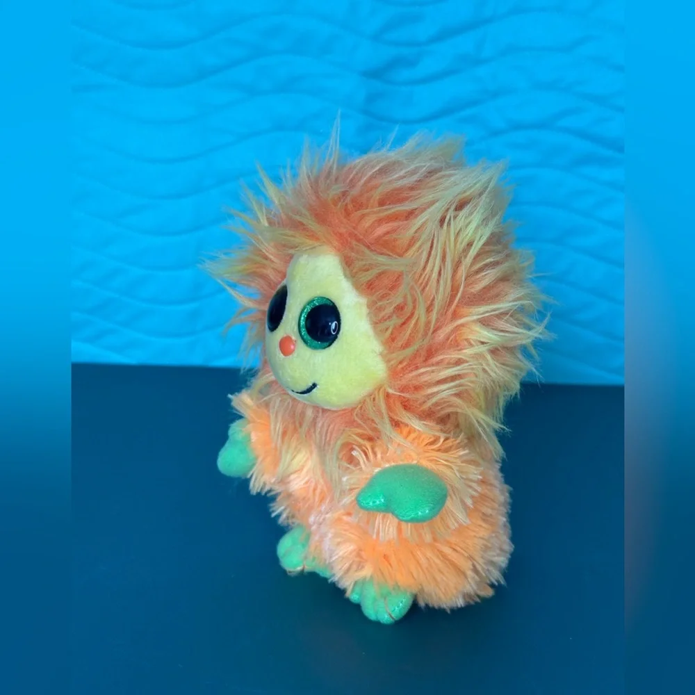 Ty Frizzys Tang orange and yellow monster plush toy - Picture 2 of 7